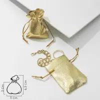 Набор мешочков подарочных 100 шт. &laquo;Лакшери&raquo; 6.5&times;5 см (+ - 1 см), цвет золотой (1145887)