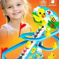 Развивающая игрушка ZABIAKA &laquo;Уточки на лесенке&raquo;, световые и звуковые эффекты, 6 уток в комплекте, на батарейках