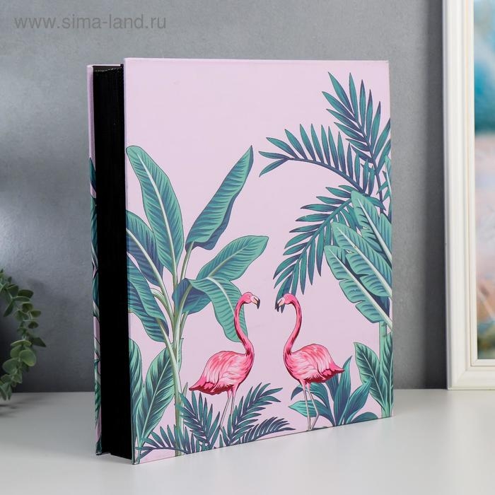 Фотоальбом на 1000 фото 10х15 см Фотоальбом на 1000 фото 10х15 см "Фламинго и пальмы" кожзам. 36х34х7 см