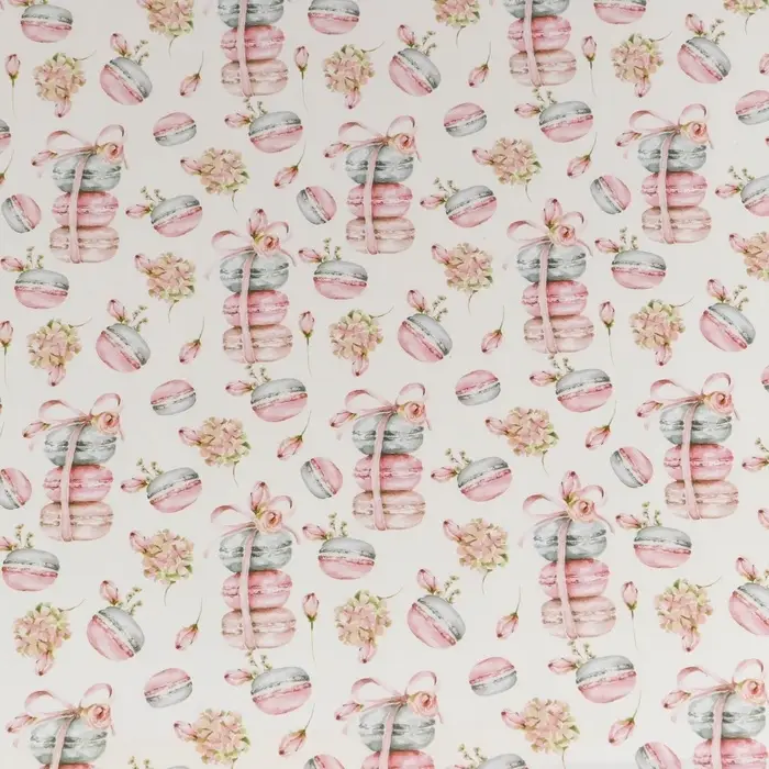 Бумага упаковочная крафт "Макаруны", МИКС, 50 х 70 см