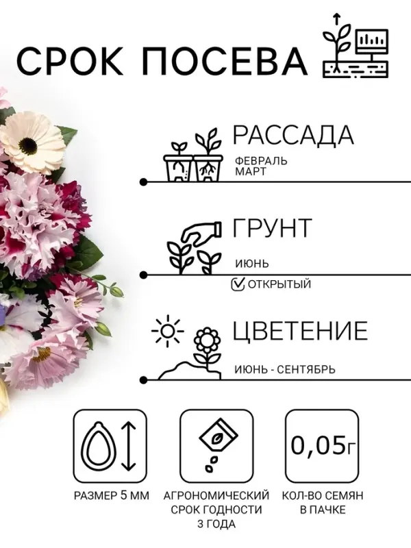 Семена цветов Петуния &laquo;Яромнерже&raquo; (фриллитуния), в пробирке, 7 шт., однолетник, &laquo;Гавриш&raquo;