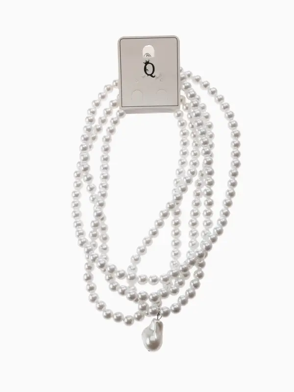 Бусы из жемчуга &laquo;Диана&raquo;, 4 нити, d=0.8, 40 см, белые