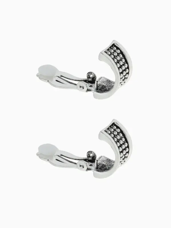 Клипсы для ушей QF &laquo;Грейс&raquo;, шарики, цвет чернёное серебро