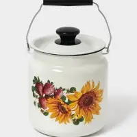 Бидон 3л (белая) декор микс