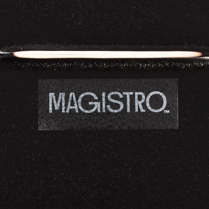 Блюдо фарфоровое для подачи с бамбуковой ручкой Magistro «Галактика», 29×12×2,2 см, цвет чёрный Блюдо фарфоровое для подачи с бамбуковой ручкой Magistro «Галактика», 29×12×2,2 см, цвет чёрный