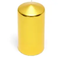 Свеча столбик 5&times;7.5, 10, 15 см, набор 3 шт., золото