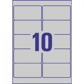 Этикетки самоклеящиеся L6012-20 Серебристые, 96x50.8мм,L,200шт/уп