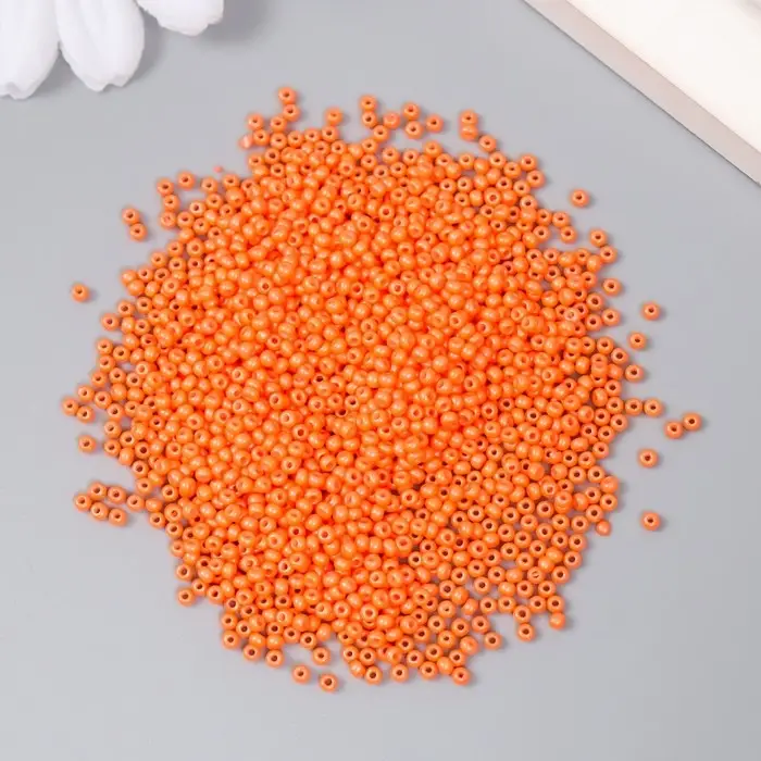 Бисер стекло 12/0  Бисер стекло 12/0 "Апельсин" 15 гр