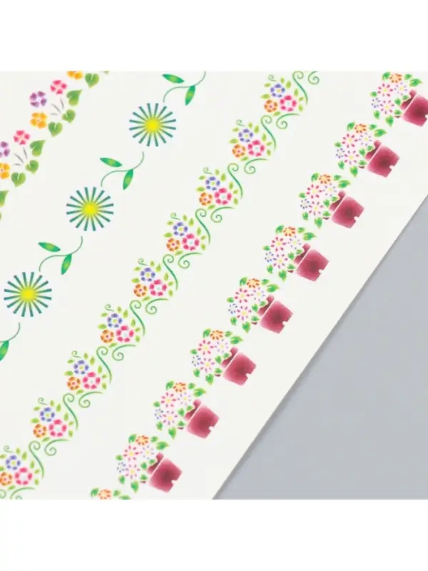 Переводные тату на тело цветные «Цветочные ленты», 12×7.5 см