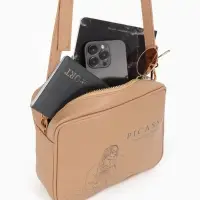 Сумка женская кросс-боди TEXTURA на молнии, 22&times;8&times;17 см, бежевая