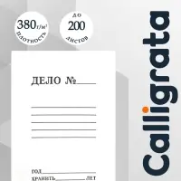 Папка-обложка Calligrata &laquo;Дело&raquo;, 380 г/м&sup2;, на 200 л, белая, немелованная