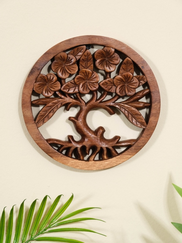 Панно "Древо жизни" дерево суар, 20х20х2 см