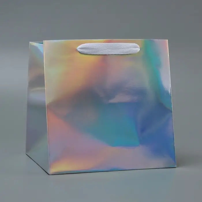 Пакет для торта и коробок, с квадратным дном, голографический, 20&times;20&times;20 см