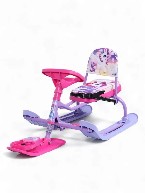 Снегокат «Лошадка», со спинкой, розовый, фиолетовый, ТС4-1СЛ/Л Snow Cat Снегокат «Лошадка», со спинкой, розовый, фиолетовый, ТС4-1СЛ/Л Snow Cat