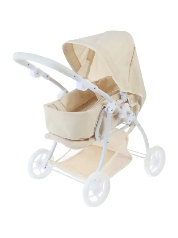 Коляска для кукол универсальная, с переноской, с корзиной, металлический каркас