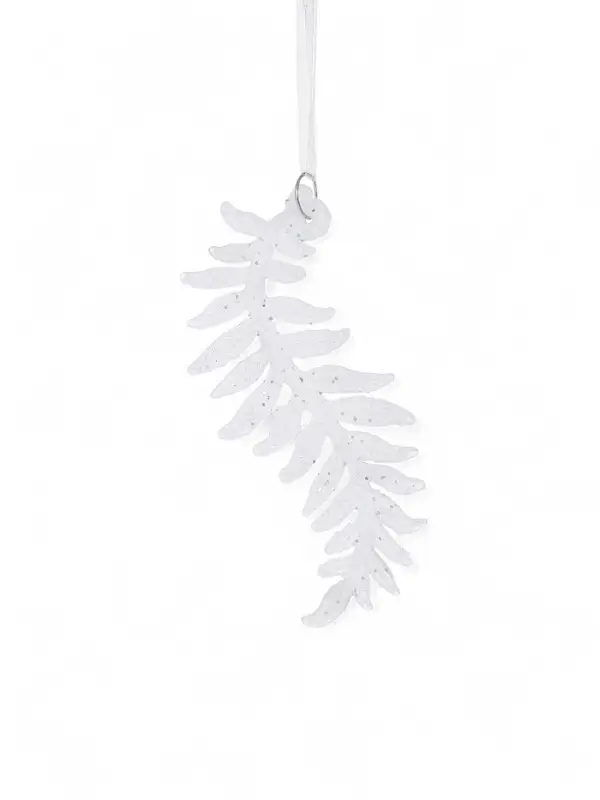 Ёлочная игрушка &laquo;Зимнее волшебство. Морозная ветвь&raquo;, 4.5&times;13 см, белый