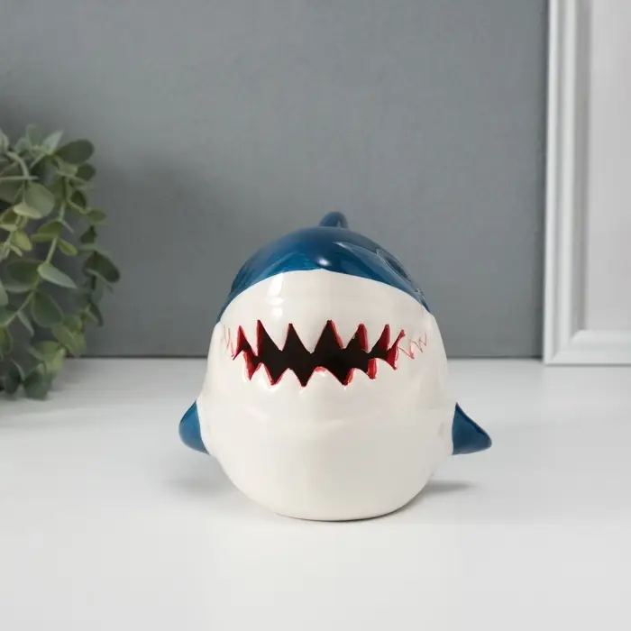 Копилка для денег &laquo;Акулёнок&raquo;, керамика, 12.6&times;19&times;11.5 см