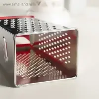 Тёрка с контейнером КВАРЦ &laquo;Универсал&raquo;, 4 грани, 450 мл, 27&times;12 см, металл, МИКС