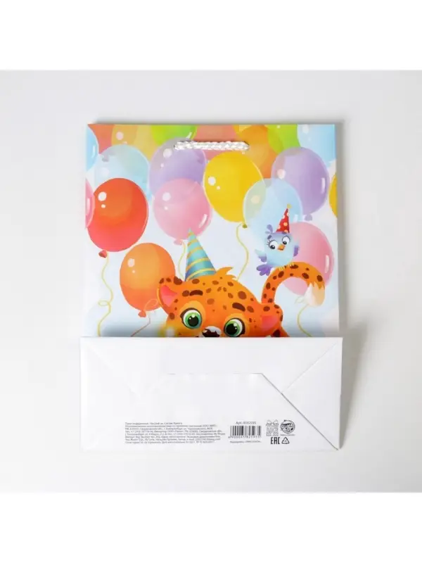 Пакет подарочный ламинированный, упаковка, «С Днём рождения», MS 18 х 23 х 8 см