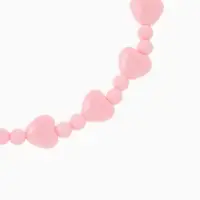 Набор детских украшений Выбражулька &laquo;Бантик с сердечком&raquo;, 5 предметов: 2 заколки, бусы, браслет d=5 см кольцо, розовый