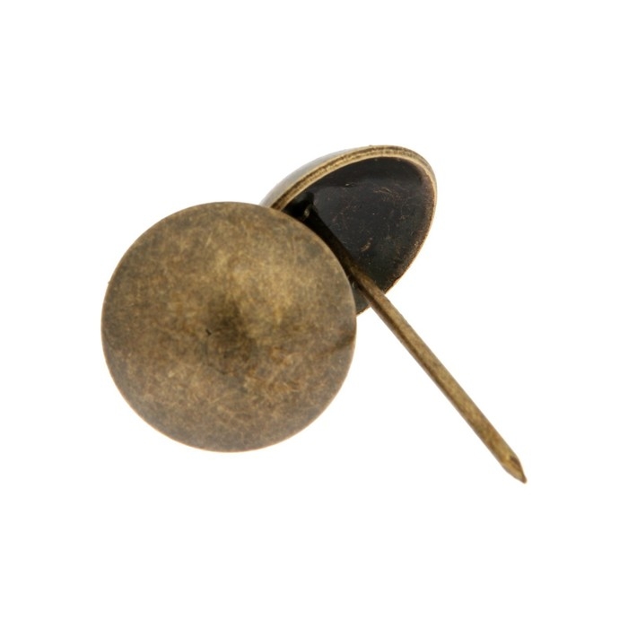 Гвозди ТУНДРА, декоративные, обивочные, 25х39 мм, бронза, 100 шт Гвозди ТУНДРА, декоративные, обивочные, 25х39 мм, бронза, 100 шт