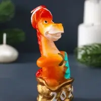 Свеча фигурная "Лошадка из мешка" 5х4,5х11,5 см, цв. золотой