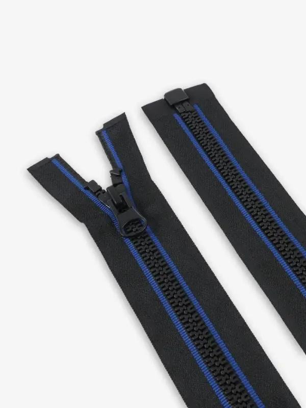 Молния &laquo;Трактор&raquo;, №8, разъёмная, замок автомат, 80 см, чёрная, синяя