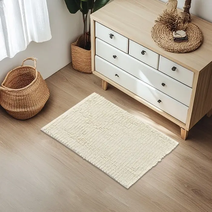 Коврик для дома Доляна &laquo;Букли длинные&raquo;, 40&times;60 см, длина букли 2 см, молочный