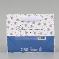 Пакет подарочный &laquo;Цвети от счастья&raquo;, 15&times;12&times;5.5 см