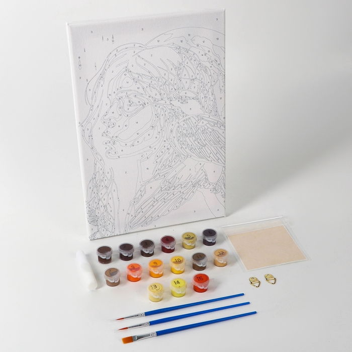 Картина по номерам с подрамником и поталью «Золотой ворон», 20 х 30 см Картина по номерам с подрамником и поталью «Золотой ворон», 20 х 30 см