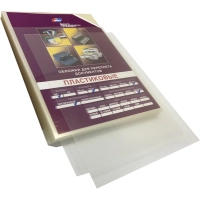 Обложки для переплета пластиковые GMP прозрачные рифлен А4 400мкм 25шт/уп