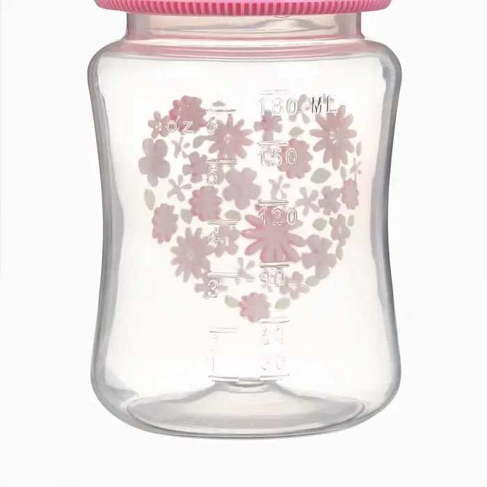 Бутылочка для кормления M&B, широкое горло, &Oslash;50 мм, от 0 мес.,180 мл., розовый