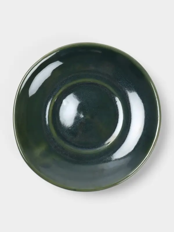 Чашка с блюдцем &laquo;Слоник&raquo;, 13&times;13&times;8 см, керамика, зелёная