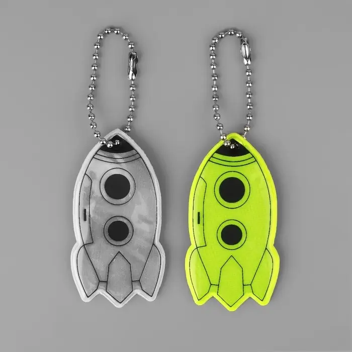 Светоотражающий элемент «Ракета», двусторонний, 6×3 см, МИКС Светоотражающий элемент «Ракета», двусторонний, 6×3 см, МИКС