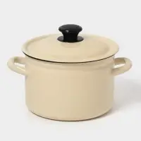 Кастр.цил.борт. 3л (слоновая)Без декора