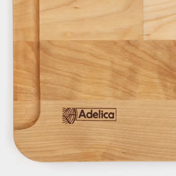 Поднос - подставка Adelica &laquo;Чайная станция&raquo;, на 2 персоны, с потайными ручками, 40&times;18&times;1.8 см, дерево берёза