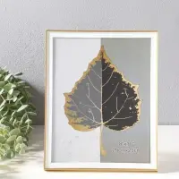 Фоторамка пластик 20х25 см "Современная классика" золото и белый 26х20,8х1,5 см