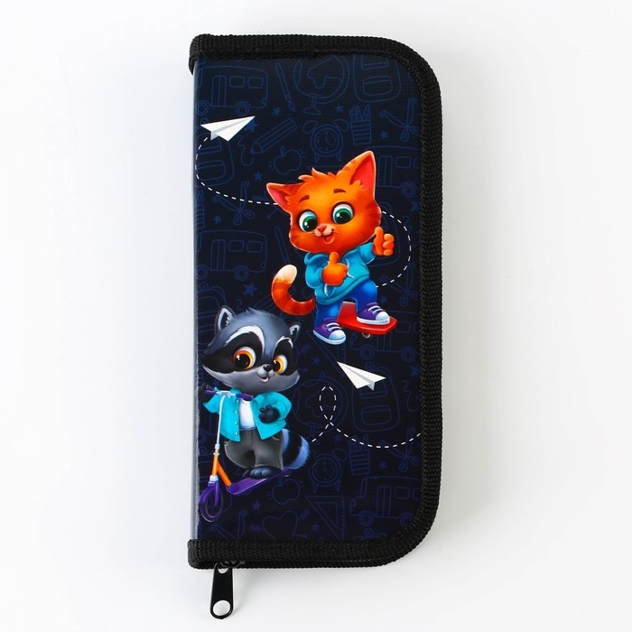 Пенал школьный 1 секция 90 х 190 лам.карт ПО-03 «1 сентября: Зверята» Пенал школьный 1 секция 90 х 190 лам.карт ПО-03 «1 сентября: Зверята»