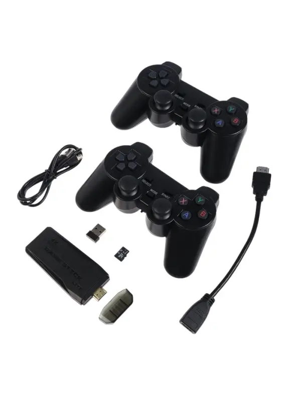 Игровая приставка Game-5, 8/16/32 бита, 4K, 64 ГБ, HDMI, microSD, 2 джойстика, чёрная