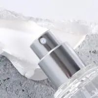 Флакон для парфюма, с распылителем, стеклянный, 30 мл, прозрачный, серебристый