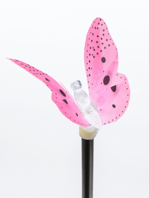 Штекер с подсветкой  Штекер с подсветкой "Бабочка Клео" красная, 8х70см