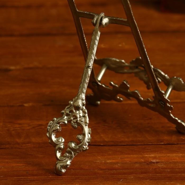 Мини мольберт  Мини мольберт "Идеал" серебро 24х10х4 см