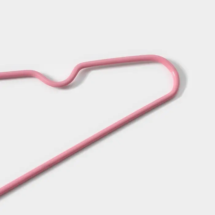 Плечики - вешалки для одежды Доляна, 29.5&times;16.5 см, 10 шт., детские, антискользящее покрытие, розовые