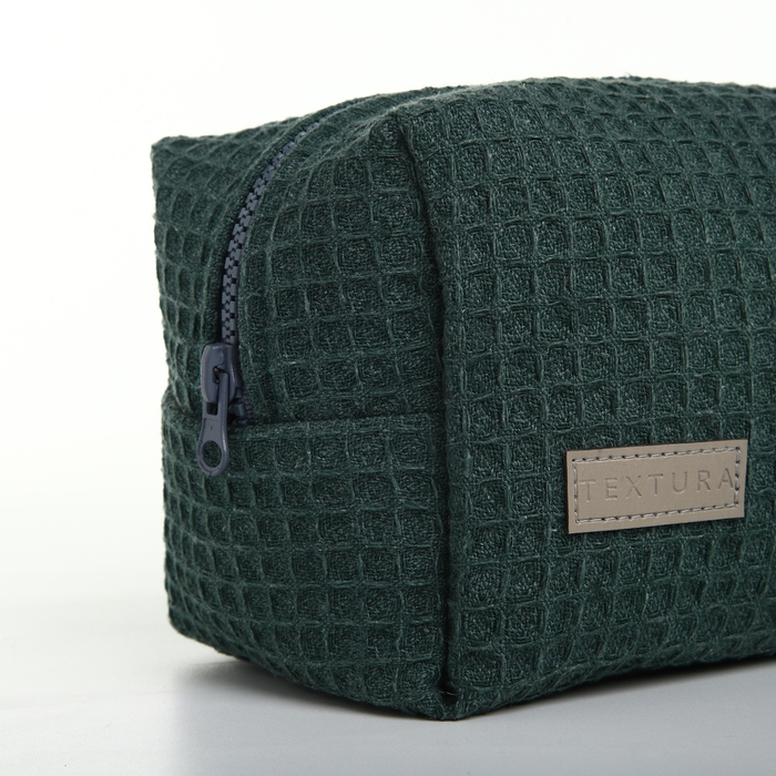 Косметичка на молнии TEXTURA, цвет зелёный Косметичка на молнии TEXTURA, цвет зелёный