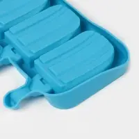 Форма для мороженого &laquo;Эскимо макси&raquo;, силикон, 19.5&times;14.5&times;2.5 см, 3 ячейки (8.2&times;4.6 см), МИКС