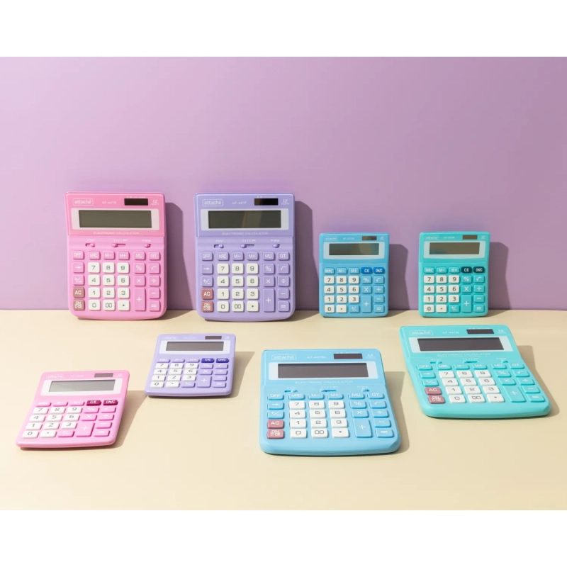 Калькулятор настольный КОМП Attache, AС-223P,8р,дв. пит, фиолет,134x107x34