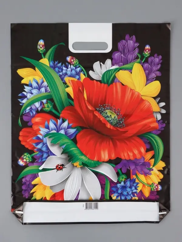 Пакет "Мак, полиэтиленовый с вырубной ручкой 41х51х4 80мкм