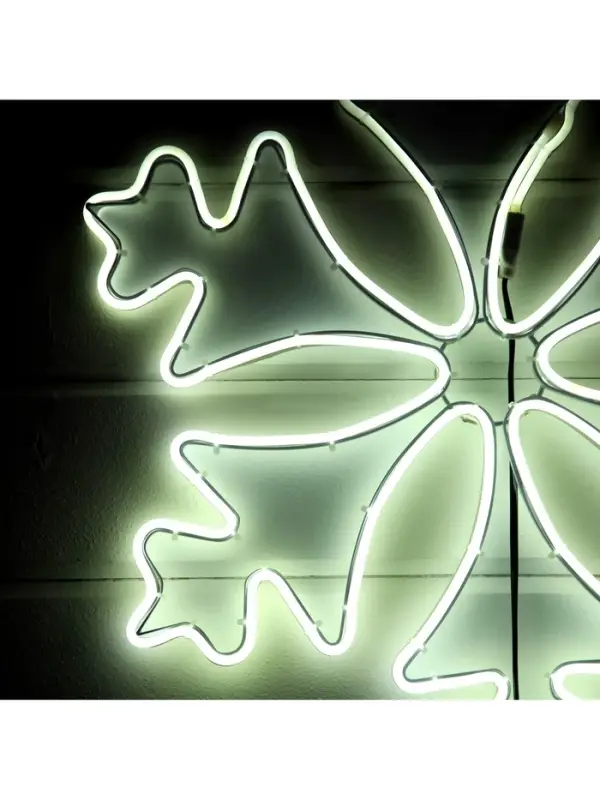 Неоновая фигура &laquo;Снежинка&raquo;, 56 см, 560 LED, 220 В, свечение белое
