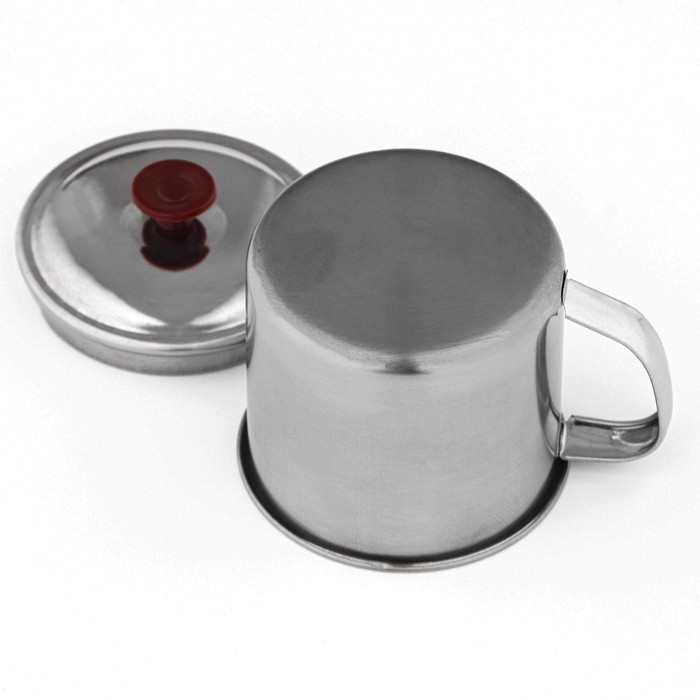 Кружка из нержавеющей стали с крышкой «Вестерн», 320 мл, d=9 см, цвет хромированный Кружка из нержавеющей стали с крышкой «Вестерн», 320 мл, d=9 см, цвет хромированный