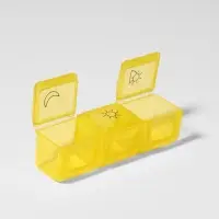 Таблетница - органайзер &laquo;Неделька&raquo;, съёмные ячейки, утро/день/вечер, 17.4&times;8.2&times;2.5 см, 7 контейнеров по 3 секции, разноцветная